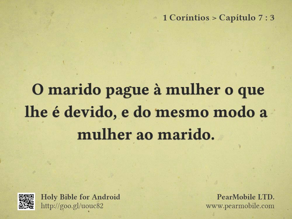 1 Coríntios, Capítulo 7:3